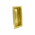 Ives Commercial Solid Brass Large Rectangular Flush Pull Satin Brass Finish 227B4